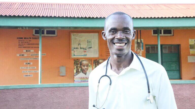 Michael Ejuku, a nutritionist at Iceme Health Centre III.