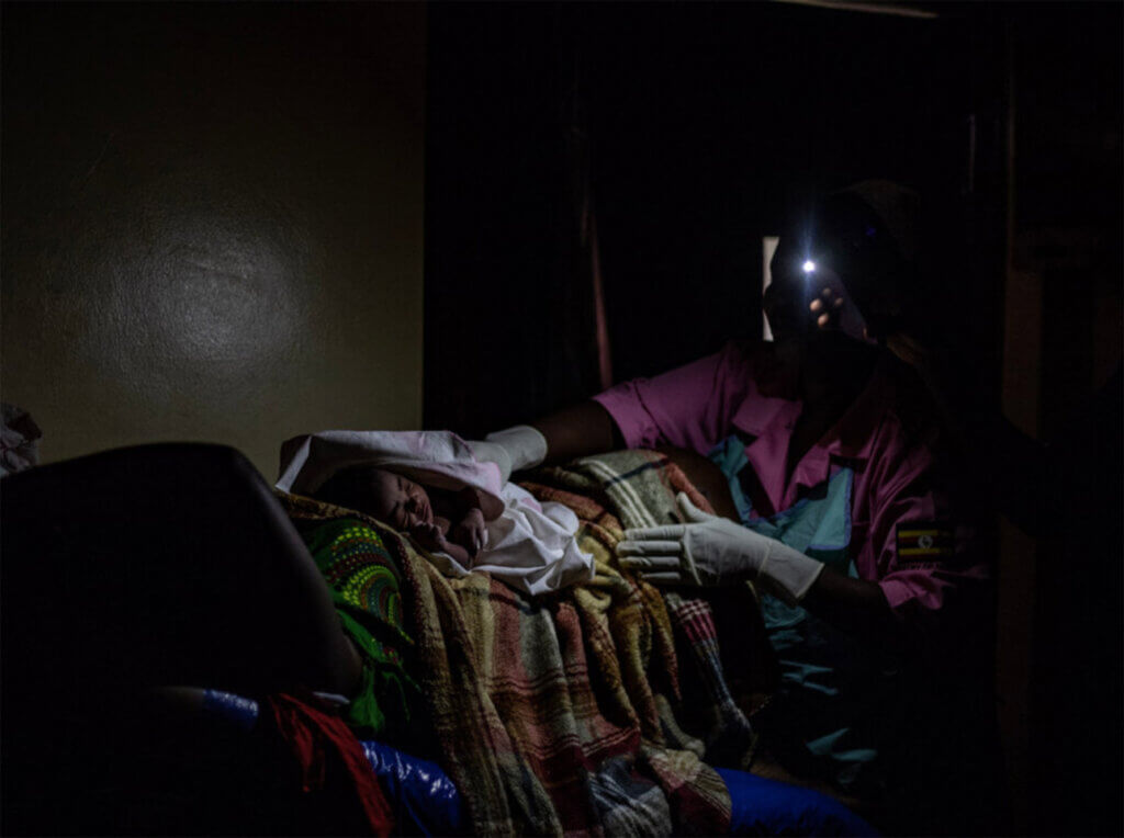 A maternal clinic without power, before We Care Solar's installation, Uganda. ©We Care Solar.