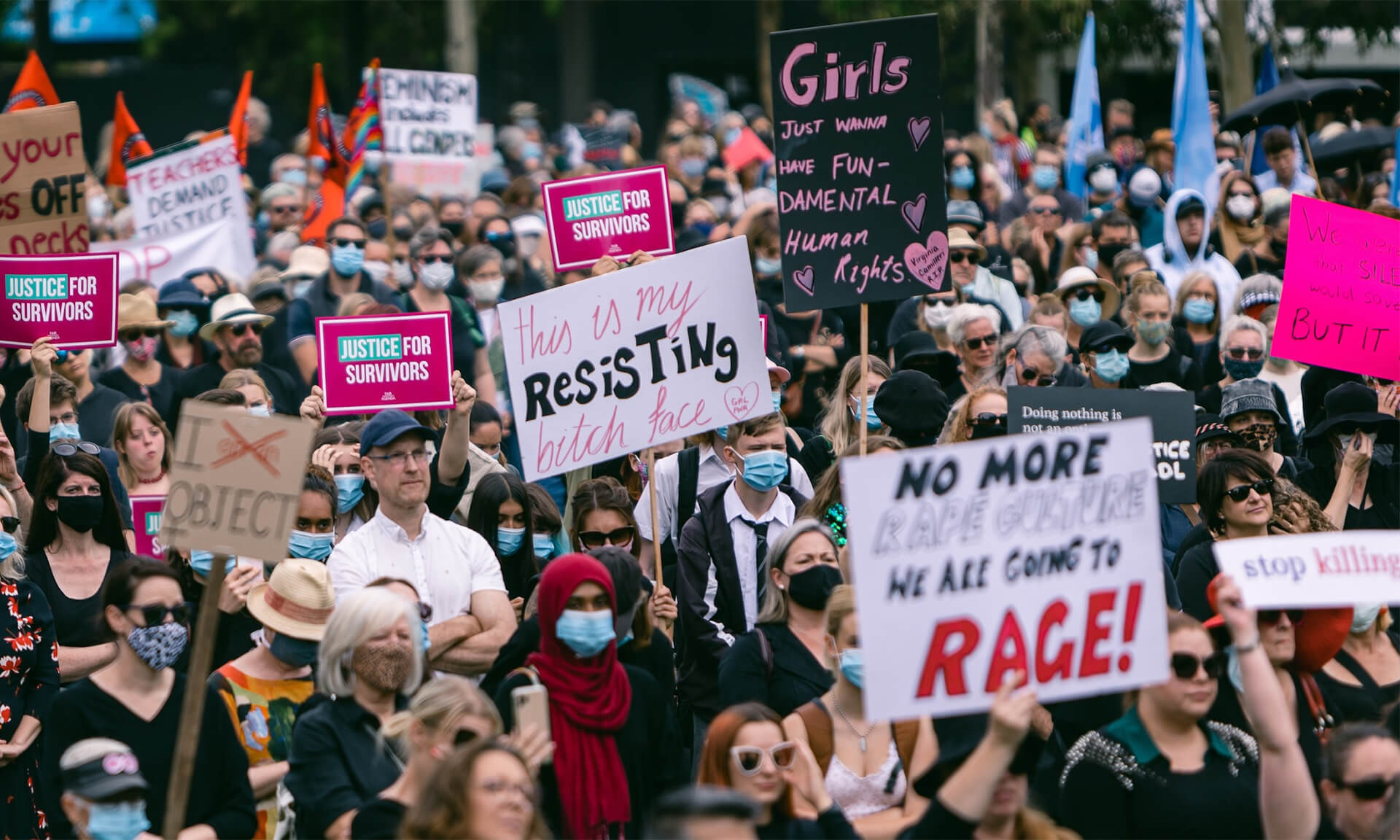 Fair Agenda Crowd protest