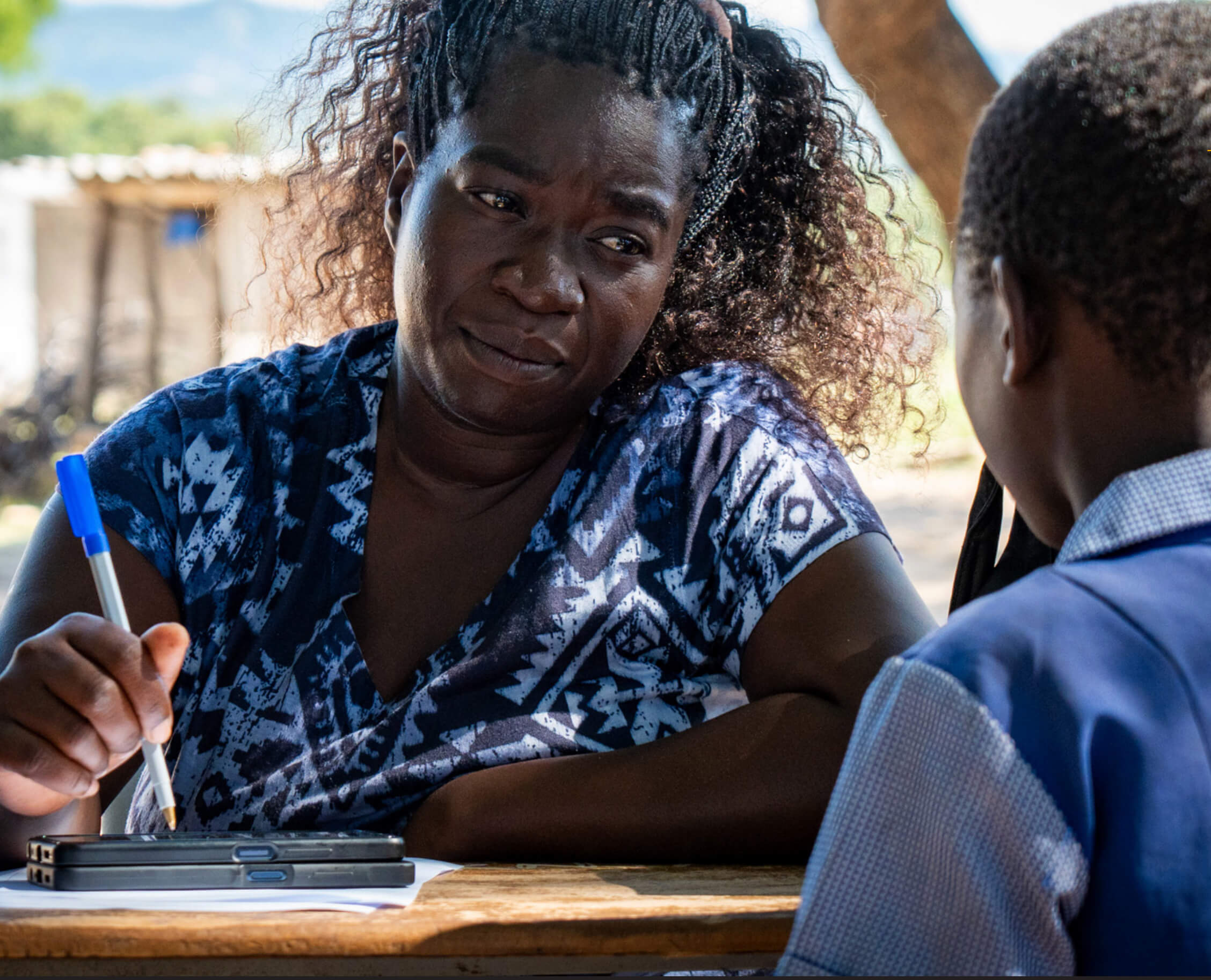 A social worker provides psychosocial support in Nyanga North